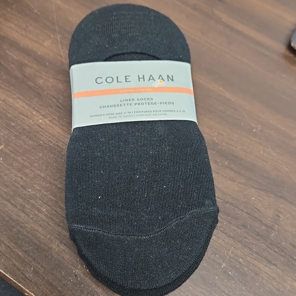 Cole Haan Black 10 Pairs of Liner Socks